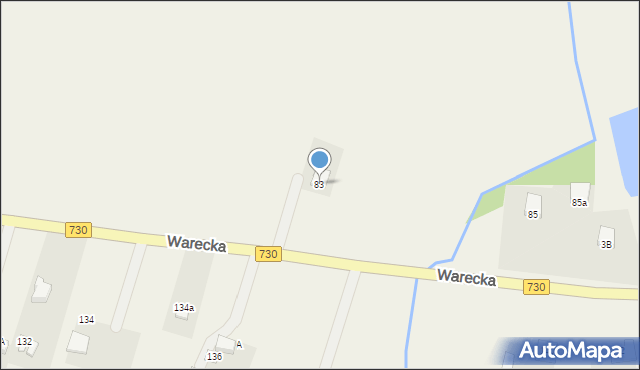 Jasieniec, Warecka, 83, mapa Jasieniec