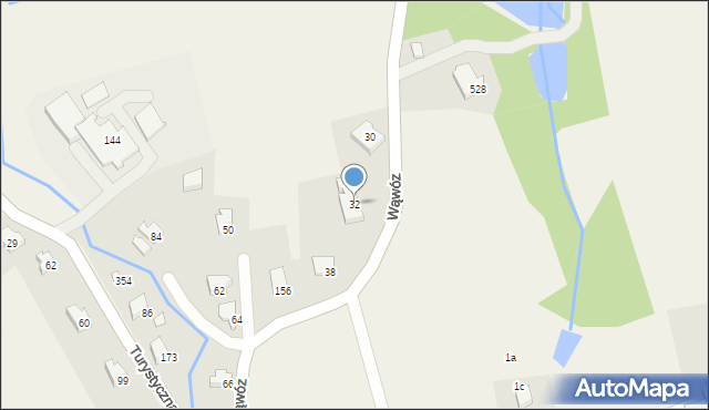 Jaworze, Wąwóz, 32, mapa Jaworze