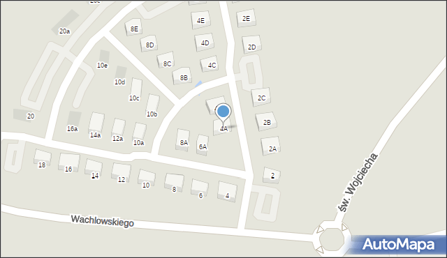 Jaworzno, Wachlowskiego Kamila, 4A, mapa Jaworzno