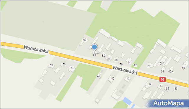 Jedlanka, Warszawska, 84, mapa Jedlanka