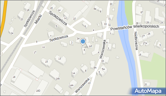 Jelenia Góra, Warszawska, 6A, mapa Jelenia Góra