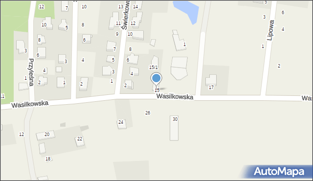 Jurowce, Wasilkowska, 15, mapa Jurowce