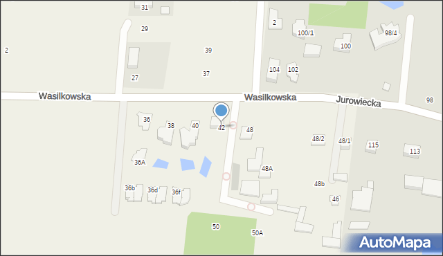 Jurowce, Wasilkowska, 42, mapa Jurowce