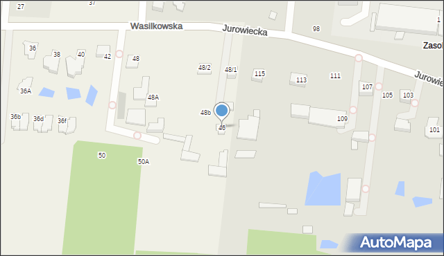 Jurowce, Wasilkowska, 46, mapa Jurowce
