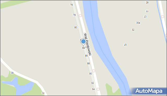 Kalisz, Wał Piastowski, 84, mapa Kalisza