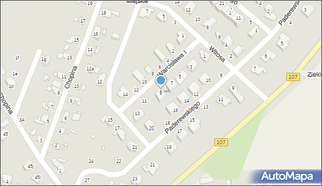 Kamień Pomorski, Warcisława I, 9, mapa Kamień Pomorski