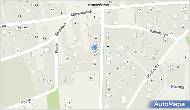 Kamieńczyk, Warszawska, 12, mapa Kamieńczyk