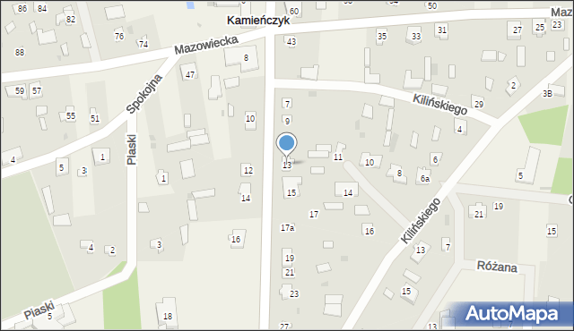 Kamieńczyk, Warszawska, 13, mapa Kamieńczyk