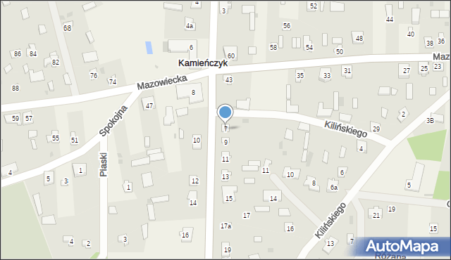 Kamieńczyk, Warszawska, 7, mapa Kamieńczyk