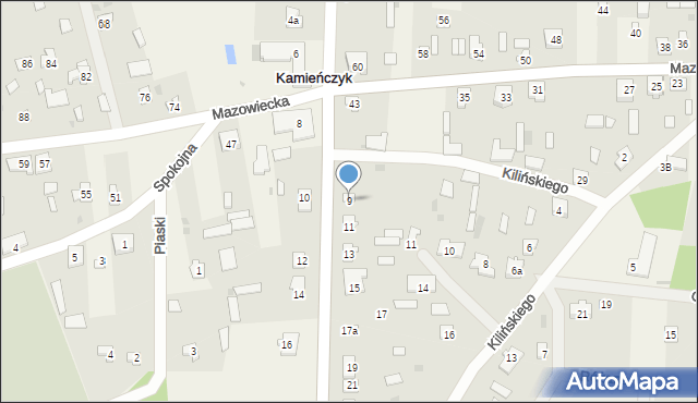 Kamieńczyk, Warszawska, 9, mapa Kamieńczyk