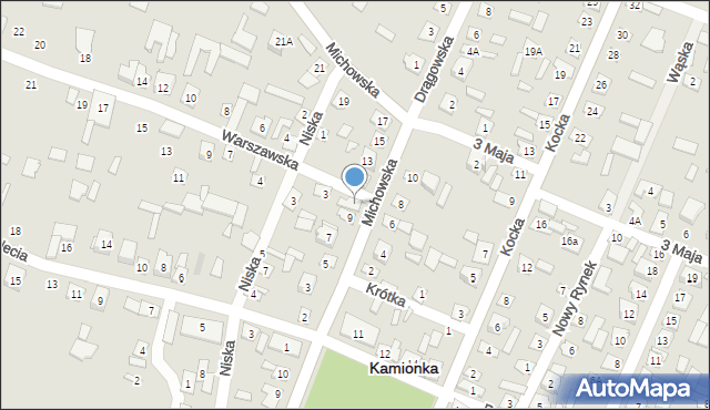 Kamionka, Warszawska, 1, mapa Kamionka