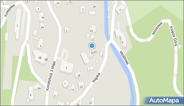 Karpacz, Wąska, 1A, mapa Karpacz