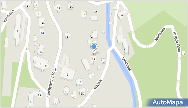 Karpacz, Wąska, 1B, mapa Karpacz