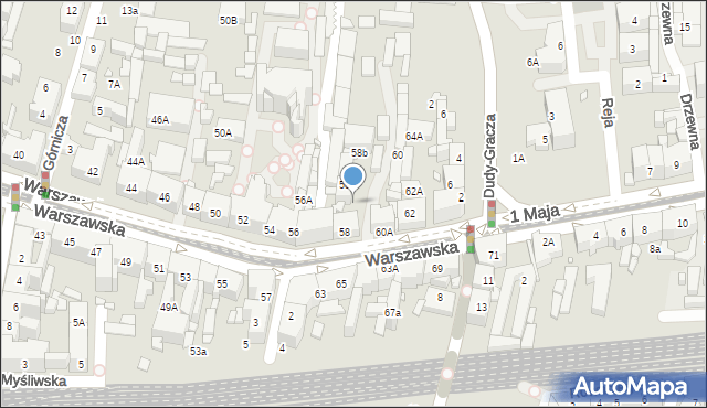 Katowice, Warszawska, 506, mapa Katowic