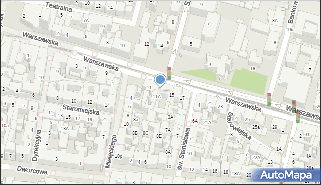 Katowice, Warszawska, 13, mapa Katowic