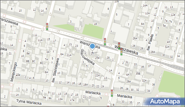 Katowice, Warszawska, 25, mapa Katowic