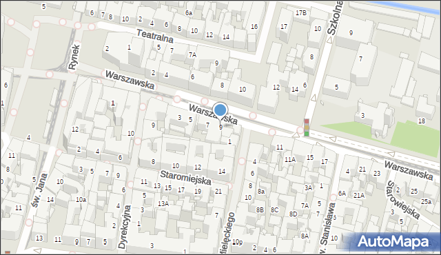 Katowice, Warszawska, 9, mapa Katowic