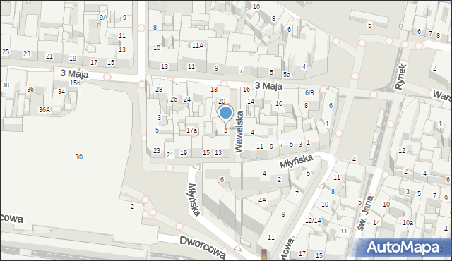 Katowice, Wawelska, 3, mapa Katowic