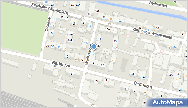 Katowice, Wańkowicza Melchiora, 4, mapa Katowic