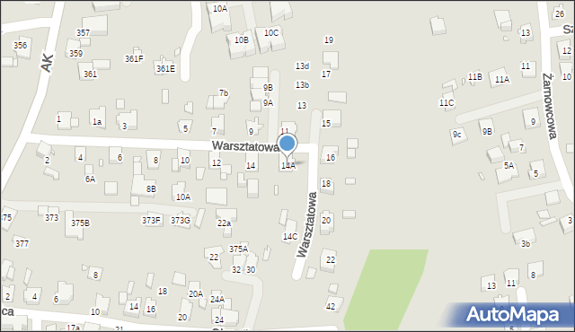 Katowice, Warsztatowa, 14A, mapa Katowic