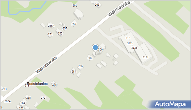 Kielce, Warszawska, 304, mapa Kielc