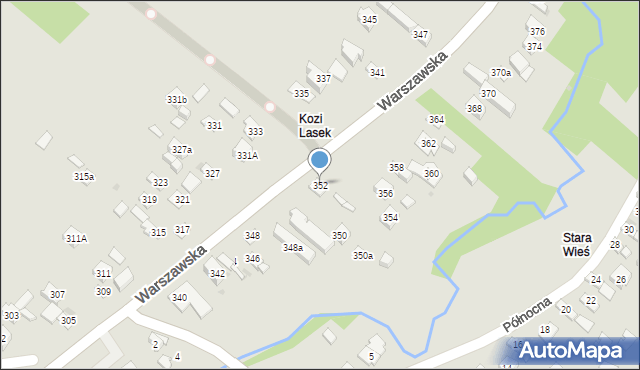 Kielce, Warszawska, 352, mapa Kielc