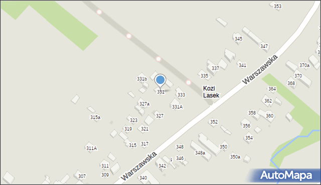 Kielce, Warszawska, 331, mapa Kielc