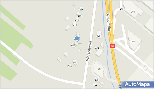 Kielce, Warszawska, 407, mapa Kielc