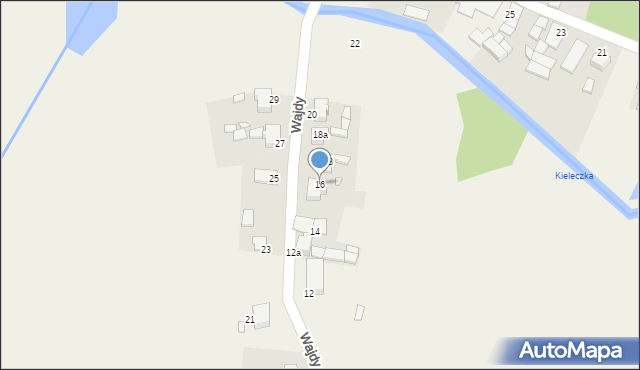 Kielcza, Wajdy, ks., 16, mapa Kielcza