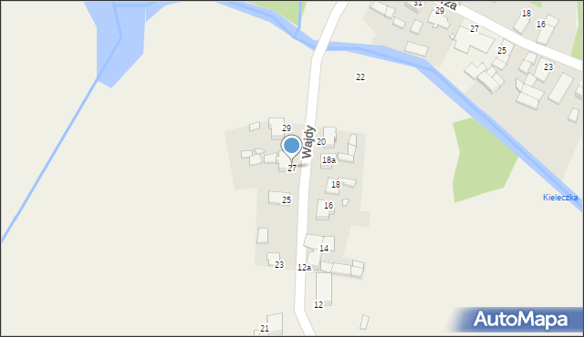 Kielcza, Wajdy, ks., 27, mapa Kielcza