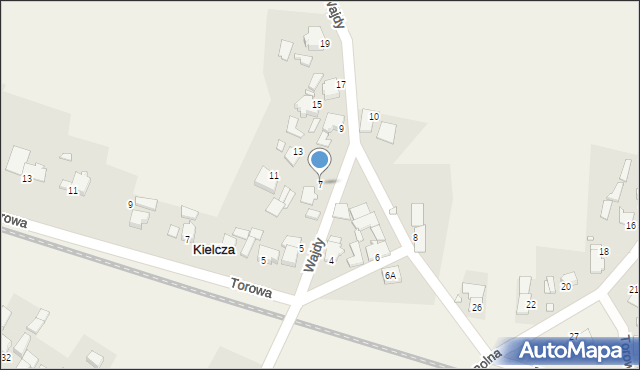 Kielcza, Wajdy, ks., 7, mapa Kielcza