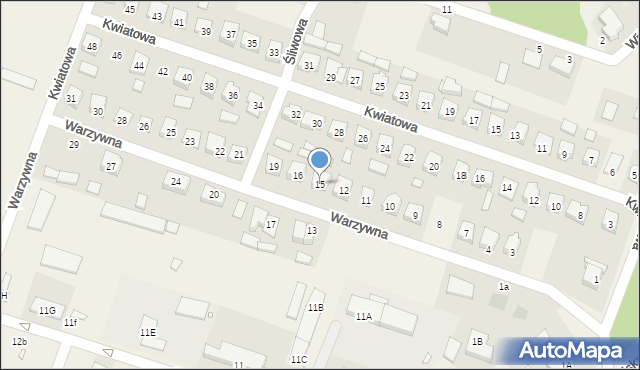 Kiszkowo, Warzywna, 15, mapa Kiszkowo
