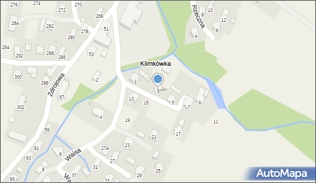 Klimkówka, Waisa Kazimierza, ks., 3, mapa Klimkówka