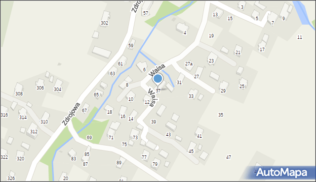 Klimkówka, Waisa Kazimierza, ks., 37, mapa Klimkówka