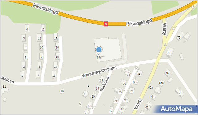 Kłodzko, Warszawy-Centrum, 18a, mapa Kłodzka