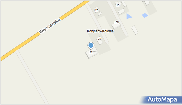 Kobylany, Warszawska, 23, mapa Kobylany