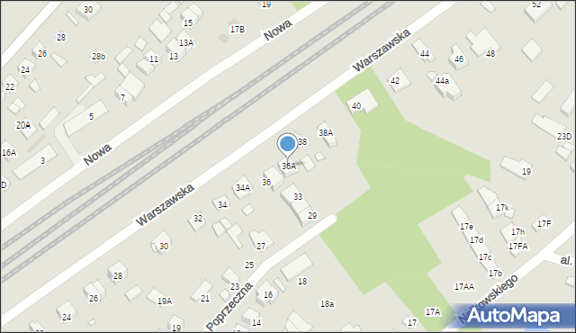 Kobyłka, Warszawska, 36A, mapa Kobyłka