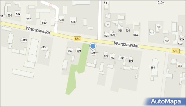Koczargi Nowe, Warszawska, 401, mapa Koczargi Nowe