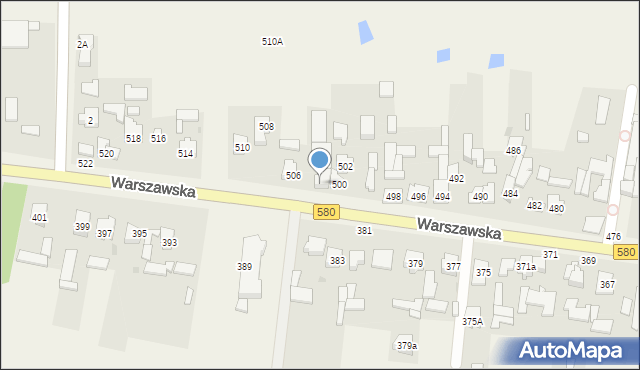 Koczargi Nowe, Warszawska, 504, mapa Koczargi Nowe