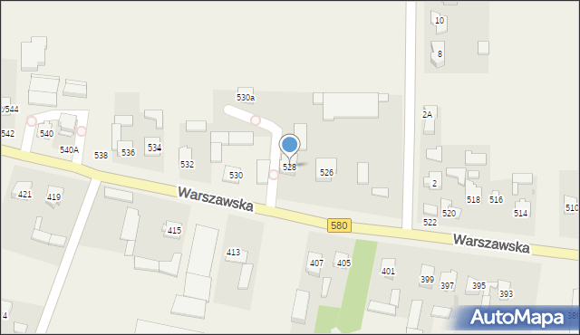 Koczargi Nowe, Warszawska, 528, mapa Koczargi Nowe