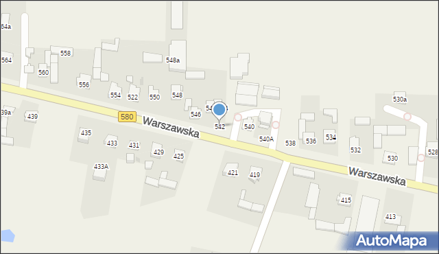 Koczargi Nowe, Warszawska, 542, mapa Koczargi Nowe