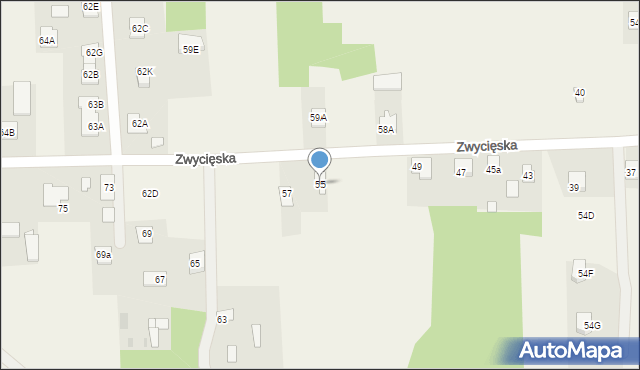 Kołaków, Walecznych, 55, mapa Kołaków