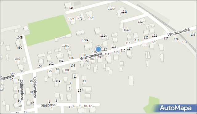 Koluszki, Warszawska, 109, mapa Koluszki