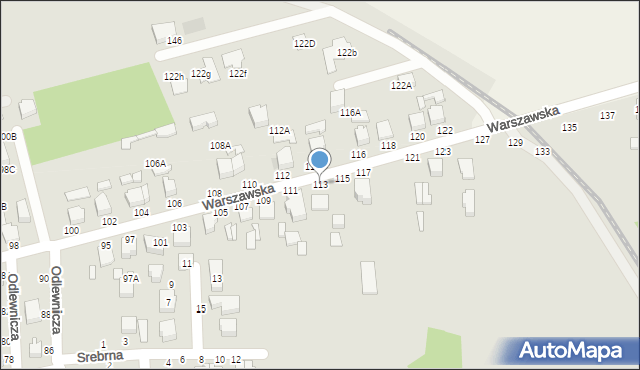 Koluszki, Warszawska, 113, mapa Koluszki