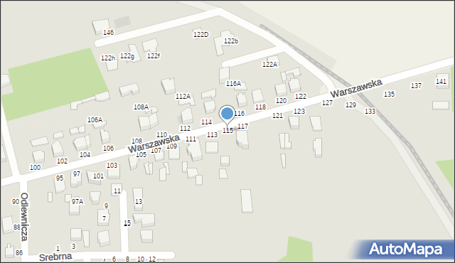 Koluszki, Warszawska, 115, mapa Koluszki