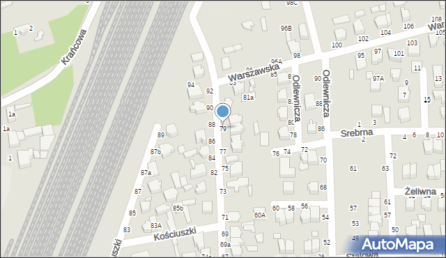 Koluszki, Warszawska, 79, mapa Koluszki