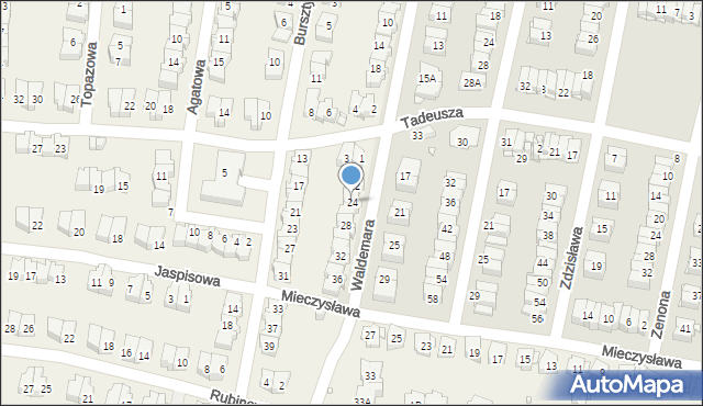 Komorów, Waldemara, 24, mapa Komorów