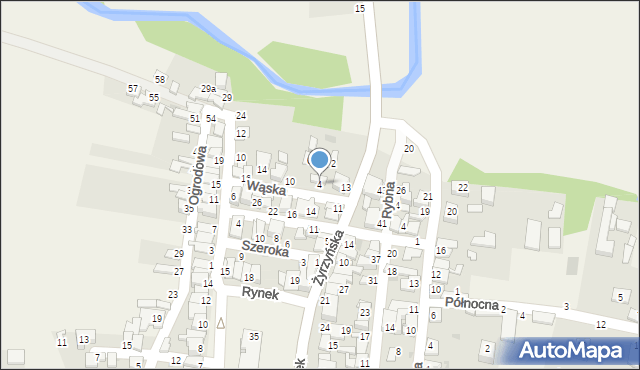 Końskowola, Wąska, 4, mapa Końskowola