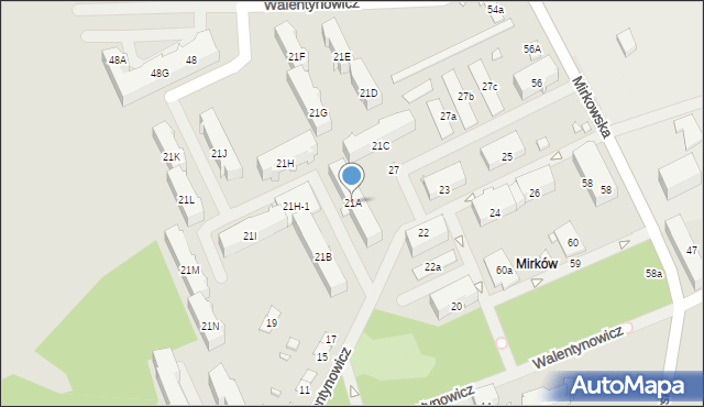 Konstancin-Jeziorna, Walentynowicz Anny, 21A, mapa Konstancin-Jeziorna