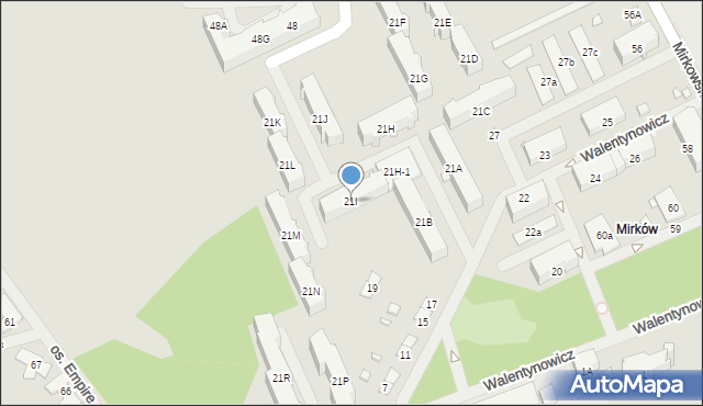Konstancin-Jeziorna, Walentynowicz Anny, 21I, mapa Konstancin-Jeziorna
